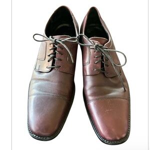 J. Murphy by JOHNSTON & MURPHY Leather Oxfords Cap Toe Lace Up Size 10.5 Brown